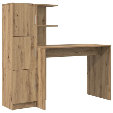 vidaXL Γραφείο Artisan Oak 133.5x50x124cm 2 τμχ. 1 τεμ.