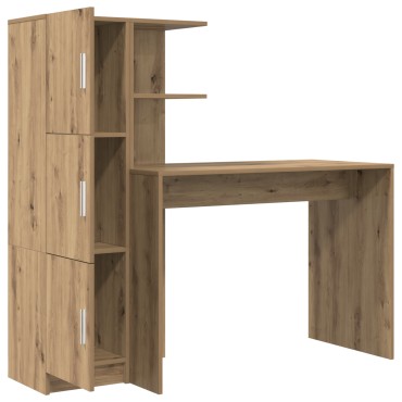 vidaXL Γραφείο Artisan Oak 133.5x50x124cm 2 τμχ. 1 τεμ.