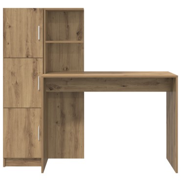 vidaXL Γραφείο Artisan Oak 133.5x50x124cm 2 τμχ. 1 τεμ.