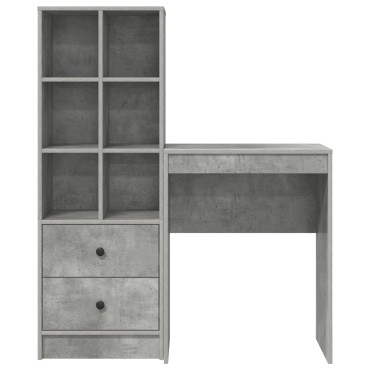 vidaXL Γραφείο Σκυρόδεμα Γκρι 105,5x34x127cm 2 τμχ. 1 τεμ.
