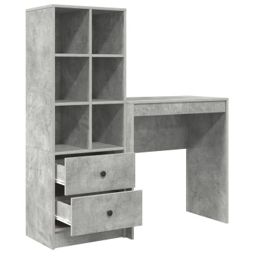 vidaXL Γραφείο Σκυρόδεμα Γκρι 115,5x40x127cm 2 τμχ. 1 τεμ.