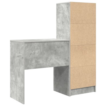 vidaXL Γραφείο Σκυρόδεμα Γκρι 115,5x40x127cm 2 τμχ. 1 τεμ.