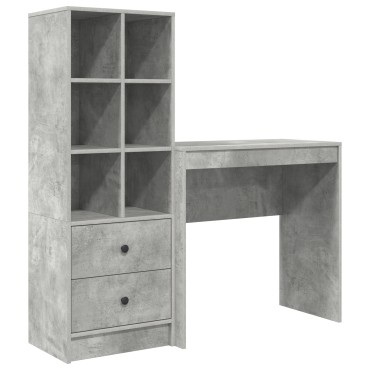 vidaXL Γραφείο Σκυρόδεμα Γκρι 125,5x40x127cm 2 τμχ. 1 τεμ.