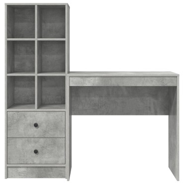 vidaXL Γραφείο Σκυρόδεμα Γκρι 125,5x40x127cm 2 τμχ. 1 τεμ.