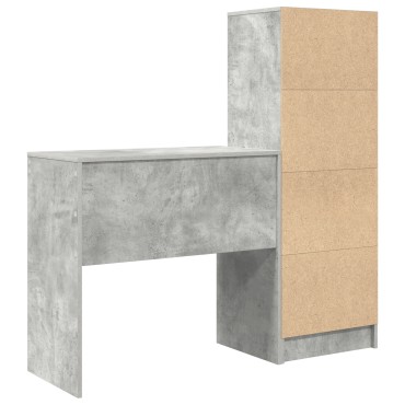 vidaXL Γραφείο Σκυρόδεμα Γκρι 125,5x40x127cm 2 τμχ. 1 τεμ.