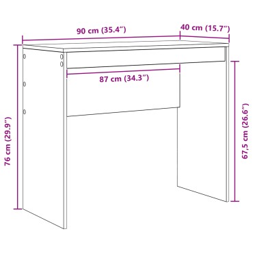 vidaXL Γραφείο Σκυρόδεμα Γκρι 135,5x40x127cm 2 τμχ. 1 τεμ.