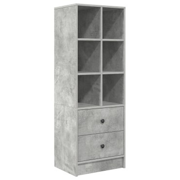 vidaXL Γραφείο Σκυρόδεμα Γκρι 135,5x40x127cm 2 τμχ. 1 τεμ.