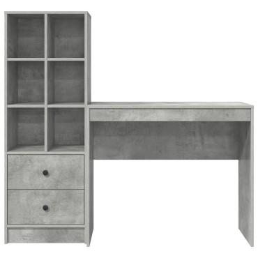 vidaXL Γραφείο Σκυρόδεμα Γκρι 135,5x40x127cm 2 τμχ. 1 τεμ.