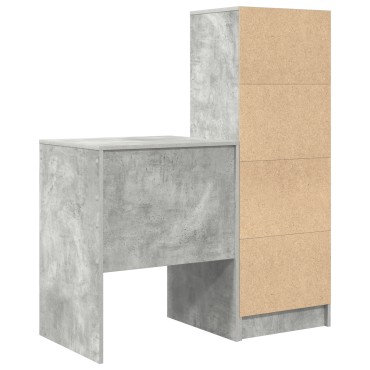 vidaXL Γραφείο Σκυρόδεμα Γκρι 105,5x50x127cm 2 τμχ. 1 τεμ.