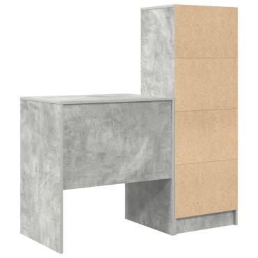 vidaXL Γραφείο Σκυρόδεμα Γκρι 115,5x50x127cm 2 τμχ. 1 τεμ.