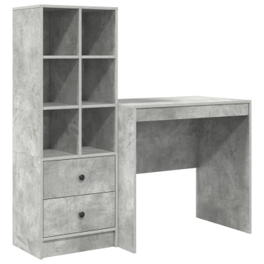 vidaXL Γραφείο Σκυρόδεμα Γκρι 125,5x50x127cm 2 τμχ. 1 τεμ.