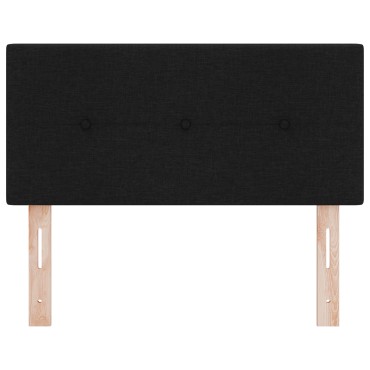 vidaXL LED κεφαλάρι με LED ταινίες φωτός Μαύρο ύφασμα 80x7x88cm
