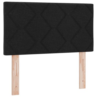 vidaXL LED κεφαλάρι Μαύρο ύφασμα 80x7x88cm