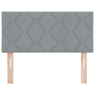 vidaXL LED κεφαλάρι Ανοιχτό γκρι ύφασμα 90x7x88cm
