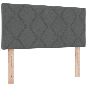 vidaXL LED κεφαλάρι Γκρι ύφασμα 100x7x88cm