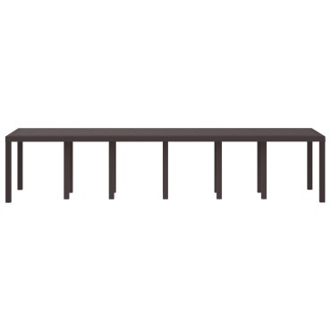 vidaXL Τραπέζι Κήπου Καφέ 350x100x74cm συνθετικό ρατάν 1 τεμ.