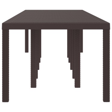 vidaXL Τραπέζι Κήπου Καφέ 350x100x74cm συνθετικό ρατάν 1 τεμ.