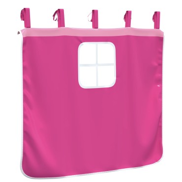 vidaXL Κουρτίνες για Κρεβάτι Κουκέτα με Τούνελ Ροζ από Πολυεστέρα