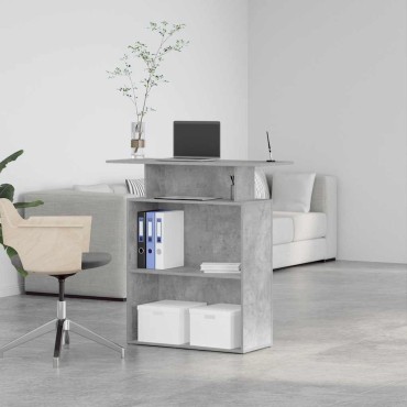vidaXL Γραφείο υποδοχής 100x40x104cm Επεξεργασμένο Ξύλο 1 τεμ.