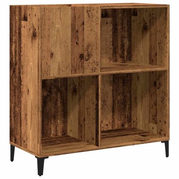 vidaXL Δισκοθήκη Παλιό Ξύλο 84,5x38x89cm από Επεξεργασμένο Ξύλο 1 τεμ.