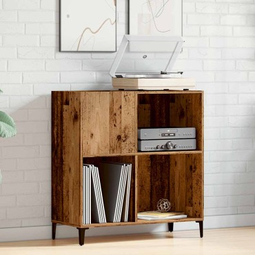 vidaXL Δισκοθήκη Παλιό Ξύλο 84,5x38x89cm από Επεξεργασμένο Ξύλο 1 τεμ.