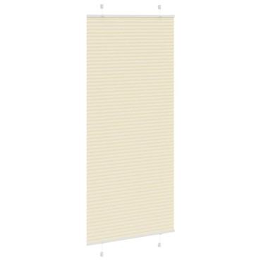 vidaXL Πλισέ περσίδα Κρέμα 85x200 cm Πλάτος υφάσματος 84,4 cm