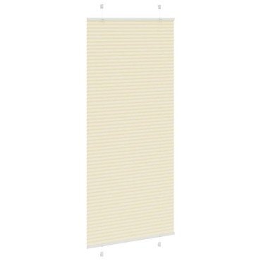 vidaXL Πλισέ περσίδα Κρέμα 85x200 cm Πλάτος υφάσματος 84,4 cm