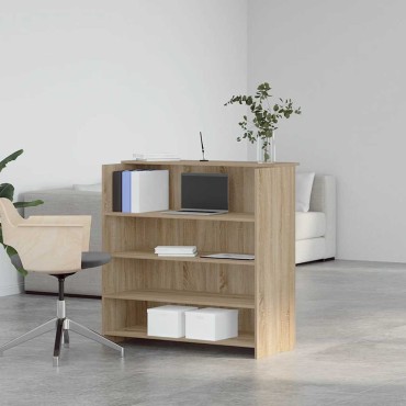 vidaXL Γραφείο Υποδοχής από Ξύλο Sonoma Δρυς 100x50x103,5cm από Τεχνητό Ξύλο 1 τεμ.