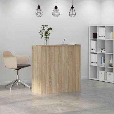 vidaXL Γραφείο Υποδοχής από Ξύλο Sonoma Δρυς 100x50x103,5cm από Τεχνητό Ξύλο 1 τεμ.
