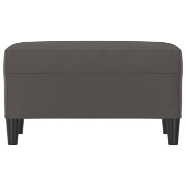 vidaXL Πάγκος Γκρι 70x35x41cm από Συνθετικό Δέρμα 1 τεμ.