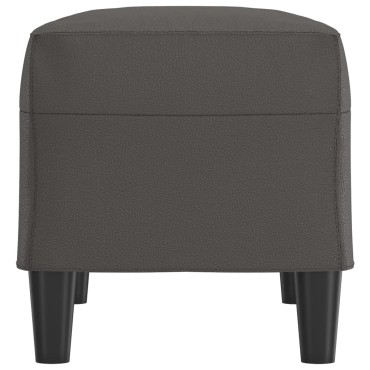 vidaXL Πάγκος Γκρι 70x35x41cm από Συνθετικό Δέρμα 1 τεμ.
