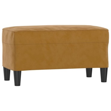 vidaXL Πάγκος Καφέ 70x35x41cm Βελούδινος 1 τεμ.
