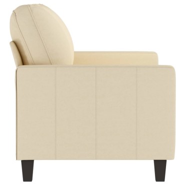 vidaXL Καναπές Διθέσιος Κρεμ Υφασμάτινος 138x77x80cm 1 τεμ.