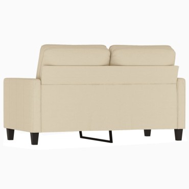 vidaXL Καναπές Διθέσιος Κρεμ Υφασμάτινος 138x77x80cm 1 τεμ.