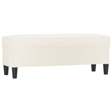 vidaXL Πάγκος Κρεμ 100x35x41cm από Συνθετικό Δέρμα 1 τεμ.