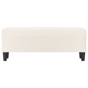 vidaXL Πάγκος Κρεμ 100x35x41cm από Συνθετικό Δέρμα 1 τεμ.