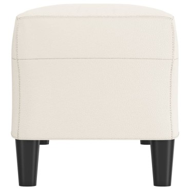 vidaXL Πάγκος Κρεμ 100x35x41cm από Συνθετικό Δέρμα 1 τεμ.