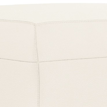 vidaXL Πάγκος Κρεμ 100x35x41cm από Συνθετικό Δέρμα 1 τεμ.