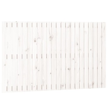 vidaXL Κεφαλάρι Τοίχου Λευκό 140x3x90cm από Μασίφ Ξύλο Πεύκου 1 τεμ.
