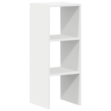 vidaXL Βιβλιοθήκη στοιβαζόμενη Λευκό 30x30x80cm Ξύλινη κατασκευή 1 τεμ.