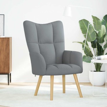 vidaXL Πολυθρόνα Relax Ανοιχτό Γκρι Υφασμάτινη 48x45cm 1 τεμ.
