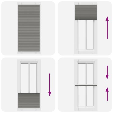 vidaXL Πλισέ περσίδα Ανθρακί 95x200 cm Πλάτος υφάσματος 94,4 cm