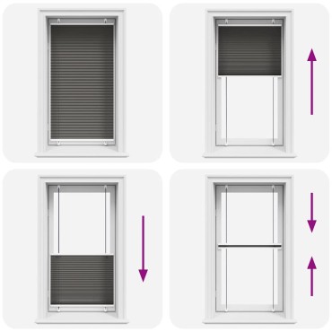 vidaXL Πλισέ περσίδα Μαύρο 70x100 cm Πλάτος υφάσματος 69,4 cm
