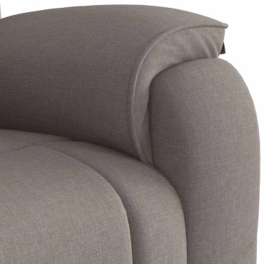 vidaXL Πολυθρόνα Ανακλινόμενη Taupe Υφασμάτινη