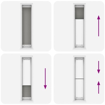 vidaXL Πλισέ περσίδα Ανθρακί 40x200 cm Πλάτος υφάσματος 39,4 cm