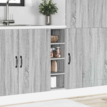 vidaXL Ντουλάπι "Riga" Γκρι Sonoma 20x44,5x81,5cm από Τεχνητό Ξύλο 1 τεμ.