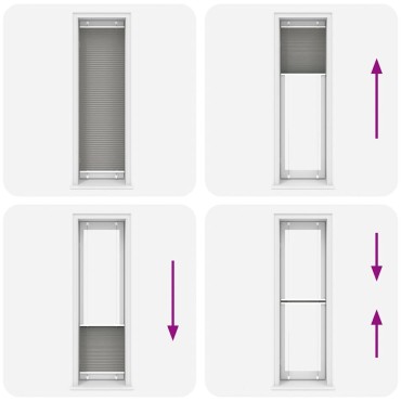 vidaXL Πλισέ περσίδα Ανθρακί 55x200 cm Πλάτος υφάσματος 54,4 cm