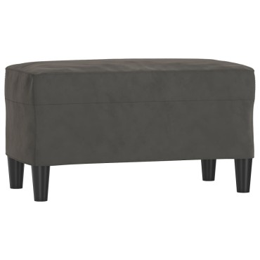 vidaXL Πάγκος Σκούρο Γκρι 70x35x41cm Βελούδινος 1 τεμ.