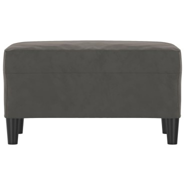 vidaXL Πάγκος Σκούρο Γκρι 70x35x41cm Βελούδινος 1 τεμ.