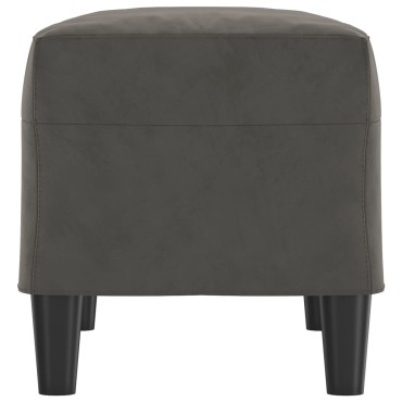 vidaXL Πάγκος Σκούρο Γκρι 70x35x41cm Βελούδινος 1 τεμ.